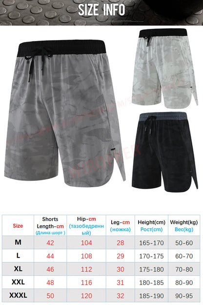 Men Fitness Shorts Quick Dry Sport Shirts Casual Beach Brand Short Camouflage Workout Running Shorts Breathable Gym Shorts
