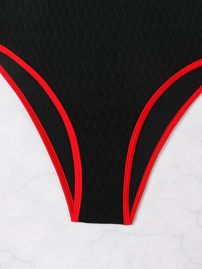 Solid Strapped Swimwear Women Push Up One Piece Swimsuit Monokini Backless High Cut Summer Bathing Suit