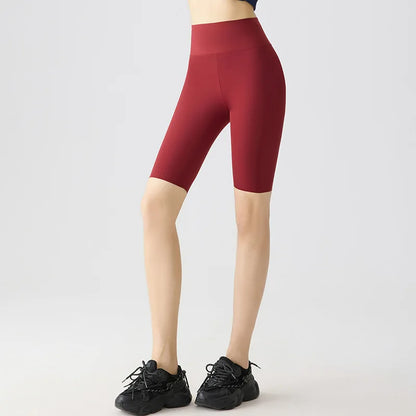 Summer Fashion Casual Multi Color Sharkskin Biker Shorts Women Tight Fitting Knee Length Sport Running Cycling Shorts