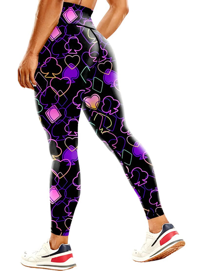Women's 50-color high-waist printed yoga pants, hip-lifting tight quick-drying sports yoga pants