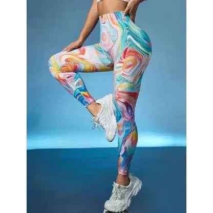 Trendy Leopard Print Yoga Leggings Neon Push Up Pants Cute Elastic Leggings Female Custom Fitness Workout Sports Leggings