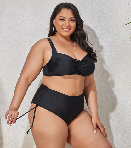 High Waist Leopard Bikini Set Plus Size Swimwear for Women Swimsuit Beachwear Bathing Suit Thong