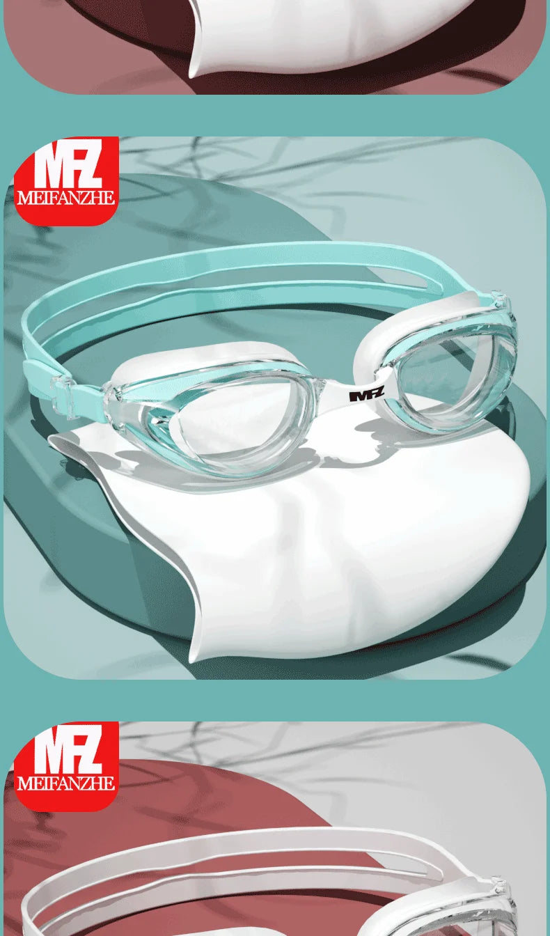 Small Frame Waterproof Anti-fog Adjustable Swimming Goggles for Men and Women