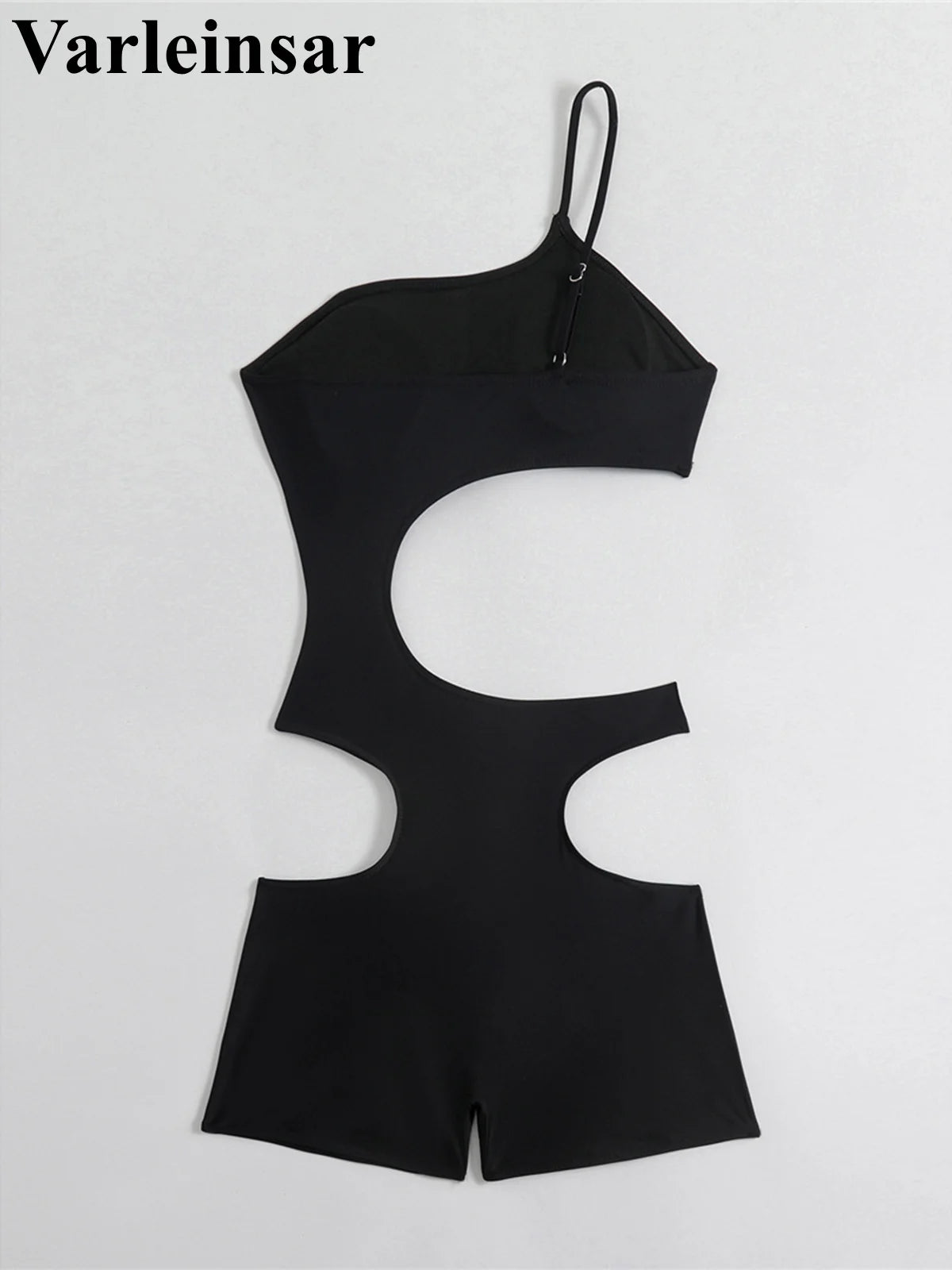 Asymmetric One Shoulder High Waist Shorts One Piece Swimsuit Women Swimwear Female Cut Out Padded Bather Bathing Suit Swim