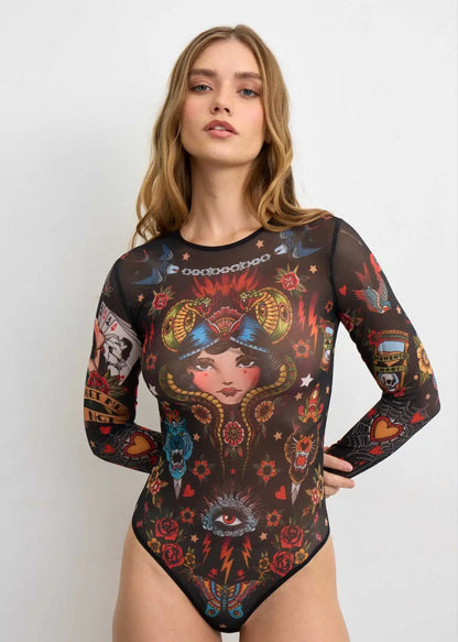Rash Guard  Beach Print One Piece Swimsuit Beachwear Sun Protection Quick-drying Slim Long Sleeve Swimwear Swimsuit Monokini Vacation