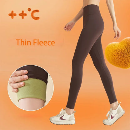 Aiithuug Winter Gym Legging Fitness Fleece Warm Yoga Leggings Workout Running Legging Jogging Pants Brushed Velvet Sports Tights