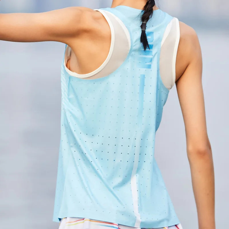 80g Lightweight Running Vest Women Yoga Sports Fitness Tops Marathon Jogging Quick Dry Sleeveless T-shirt Gym Crossfit Vests