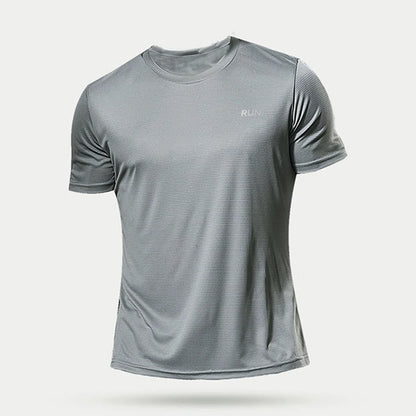 Mens Short Sleeve Sport t Shirt Quick Dry Running t-Shirt Breathable Fitness Shirt Top Ice Silk Gym Football Jerseys Man Clothes