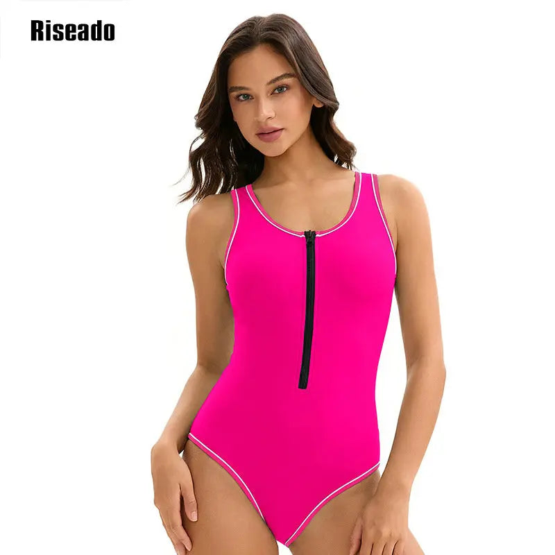 Women's One Piece Swimsuits Athletic Bathing Suit Full Coverage Sport Swimwear Slimming Modest Swim Suits