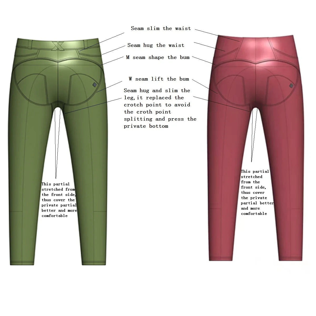 Pink Pants Sport Leggings Push Up Running Tights Fitness for Women Gym Track Pants Yoga Wear Bum Lift Leggings