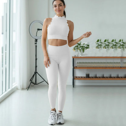2PCS Yoga Set Women Gym Sportswear Sport Bra Beauty Back Workout Tops High Waist Yoga Pants Hip Lift Gym Leggings