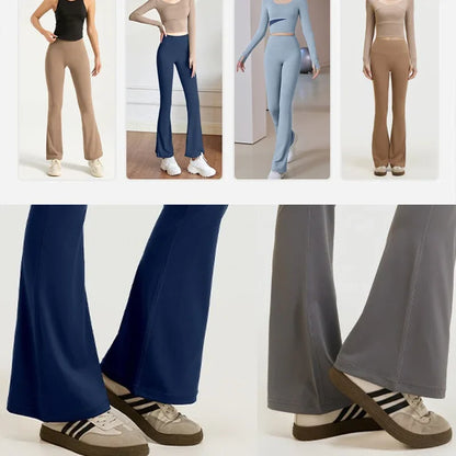 Aiithuug Fleece Warm Yoga Pants Gym Legging Super Stretchy Bell Bottoms Bootcut Yoga Leggings Yoga Flare Leggings Workout