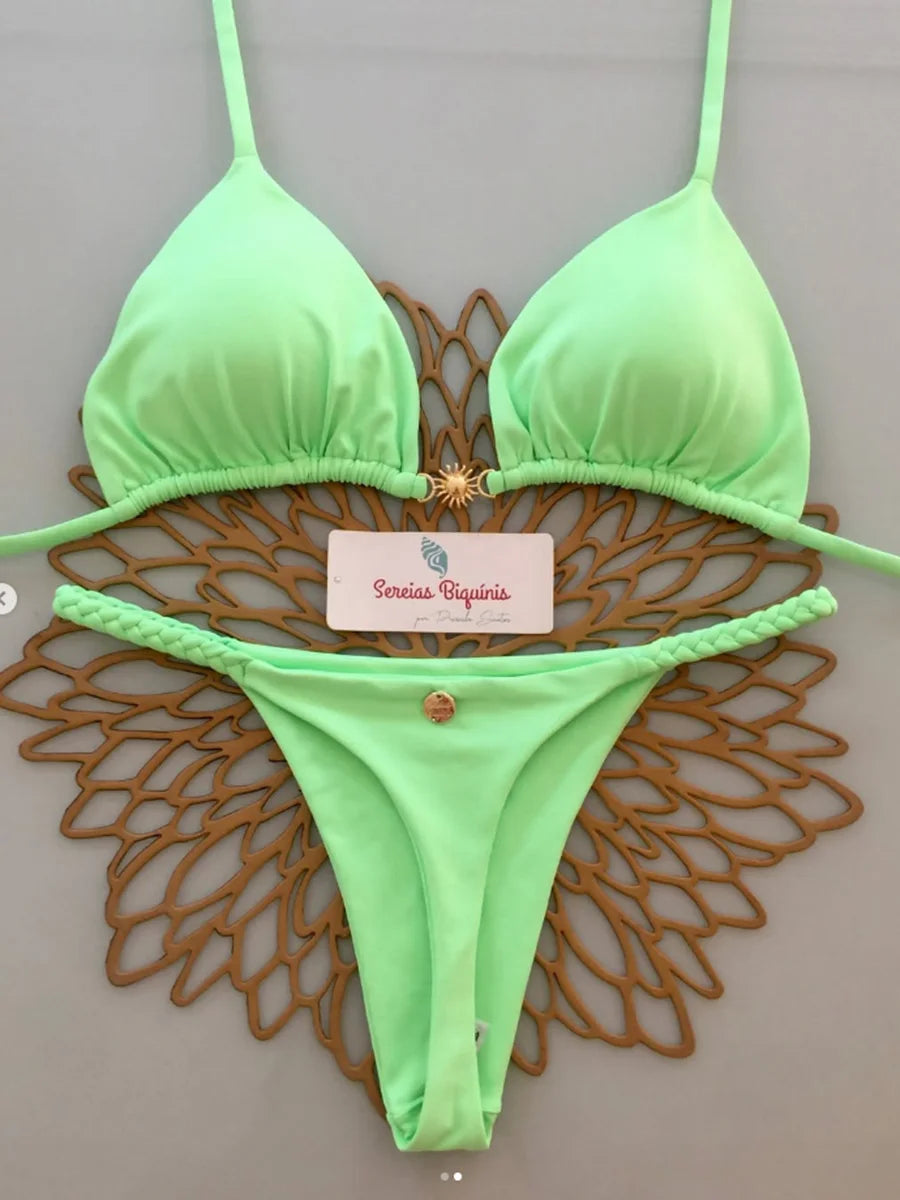 Micro Bikini Push Up Women Swimsuits Swimwear Brazilian Bikini Set Halter Biquini Swim Suits Thong Beachwear Female