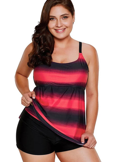 Plus Size Swimwear Women Two Piece Swimsuit Tankini Summer Large Size Bathing Suit Beachwear Bikini Swim dress Monokini