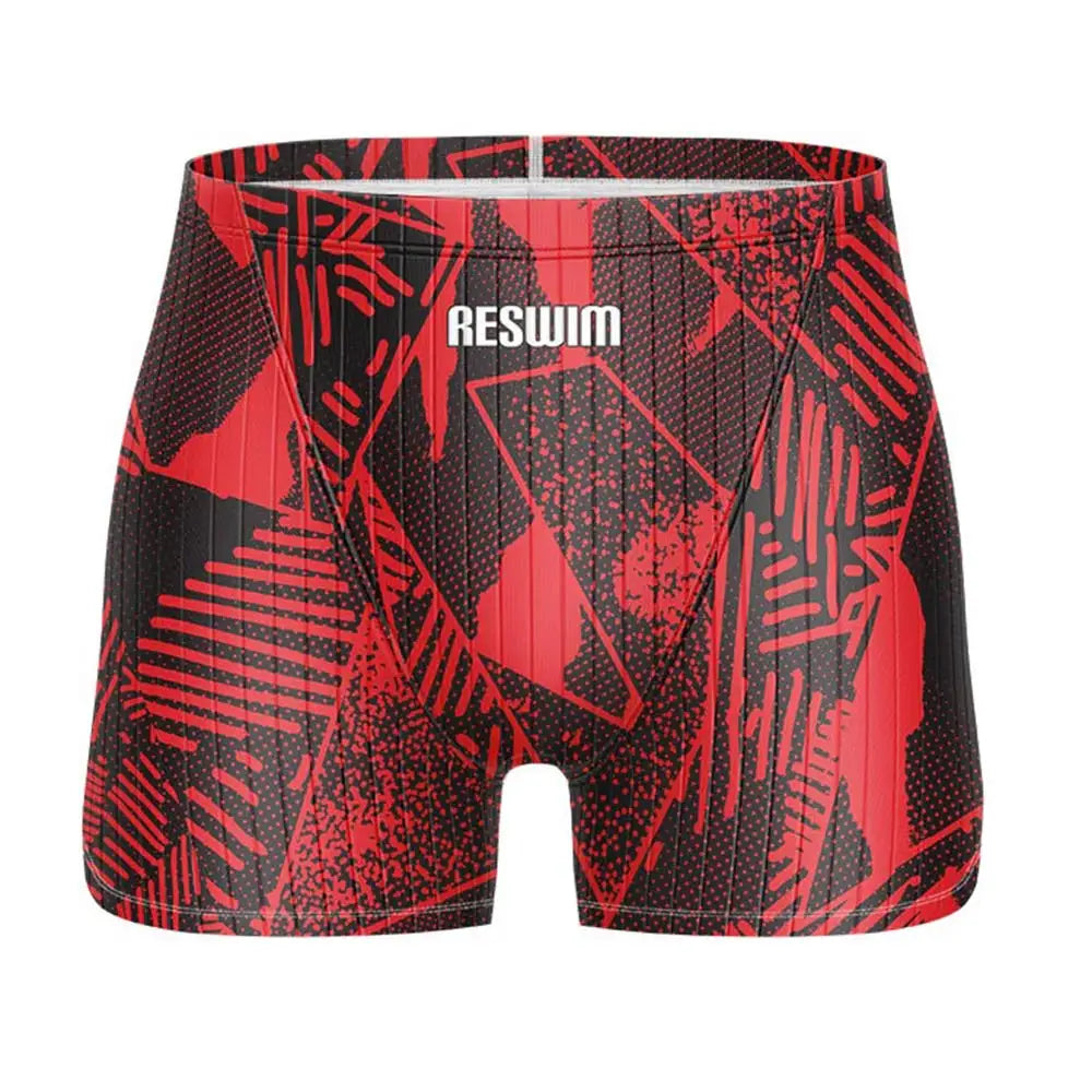 Men's Swim Jammer Swimsuit Athletic Training Racing Swimwear Swimming Trunks For Beach Tights Shorts Quick Dry Bathing Suit