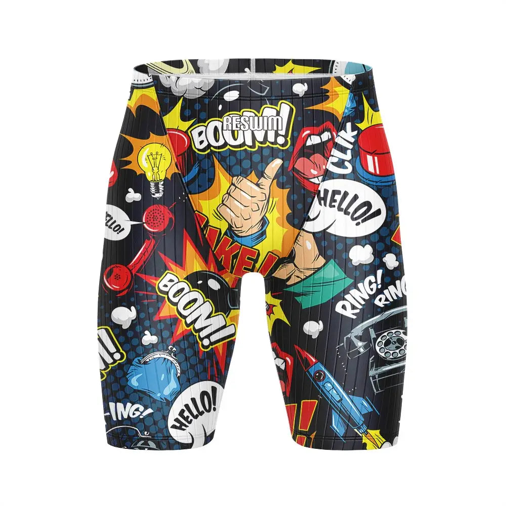 Swim Boxers Men's Swim Jammer Swimsuit Swimming Trunks Beach Tights Shorts Athletic Training Swimwear Bathing Suit Running Surfing Pants