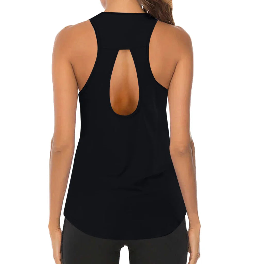 Colour Choies Women Yoga Tops Sexy Tank Tops Loose Thin Sports Vest Breathable Sleeveless T-shirt Gym Fitness Running Shirts Girls