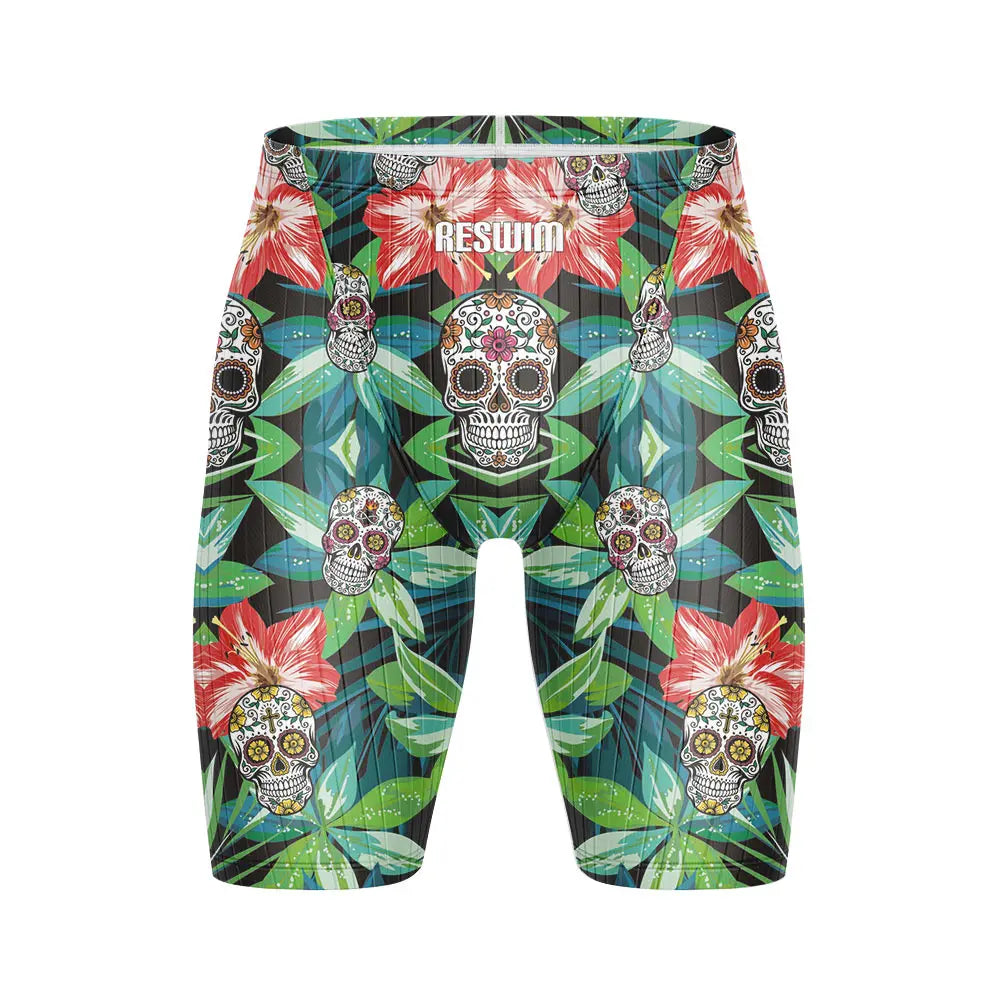 Men's Swim Jammer Swimsuit Swimming Trunks Beach Tights Shorts Athletic Training Swimwear Pool Suit Running Surfing Pants