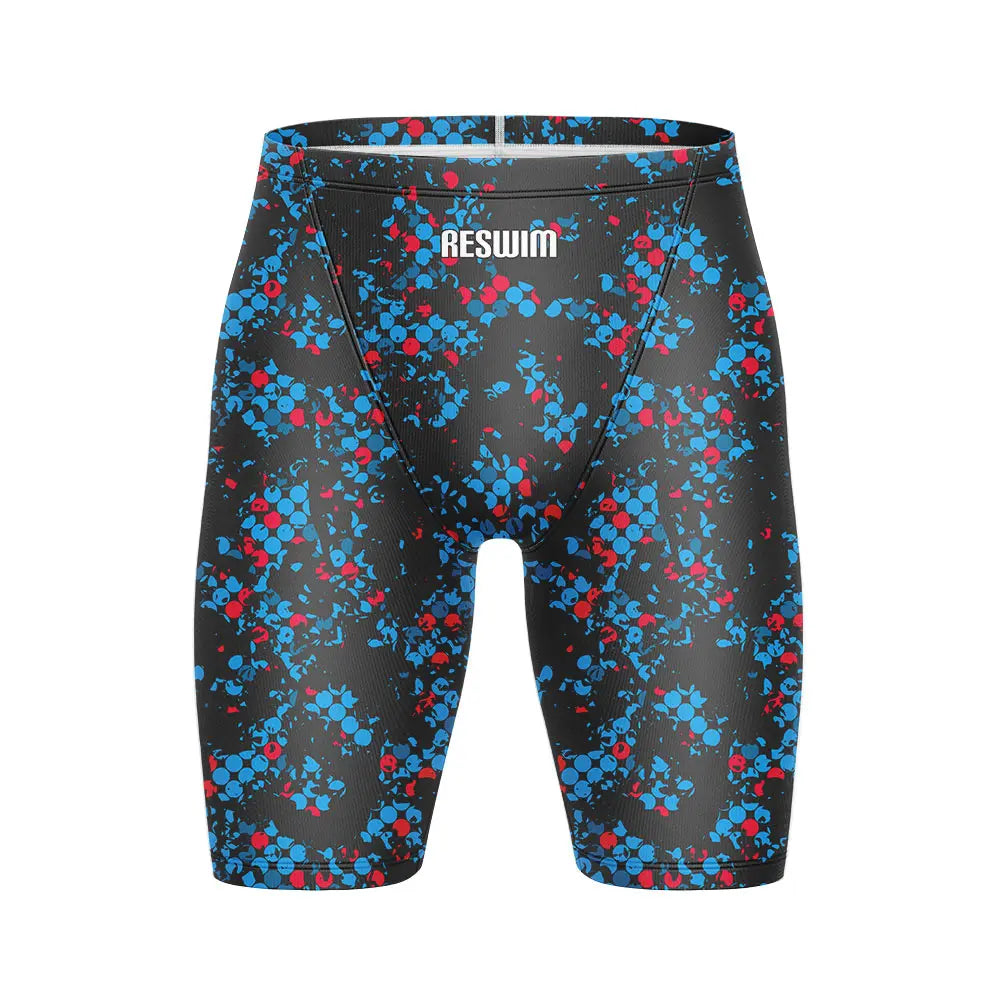 Men's Print Swim Jammer Training Sports Beach Diving Surfing Pants Tight Shorts Swimming Trunks Quick Dry Swimsuit