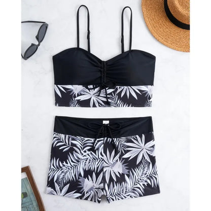 2 Piece Swimsuit Women Summer Bathing Suit Bikini Set Sleeveless Swimwear Women Beach Swimming Suit For Female