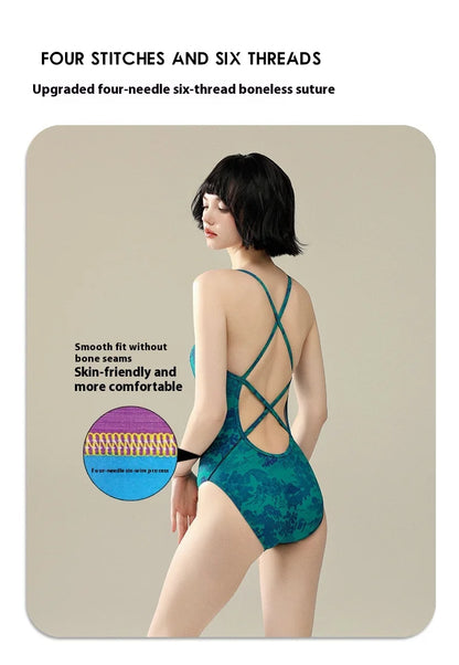 Professional Swimsuit Women Hot Springs Triangle One-piece Senior Sense Training Swimsuit Swimming Pool Dedicated