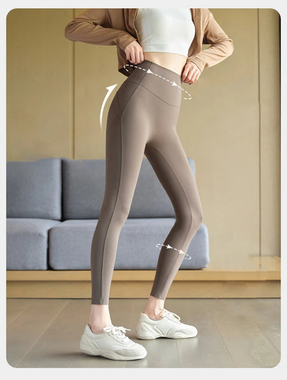 Sharkskin Sport Leggings Women High Waisted Butt Lifter Tight Fitting Fitness Yoga Push Up Leggings