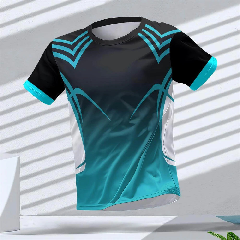 Gym Summer Quick Dry Breathable Men's T Shirt Outdoor Run Fitness Sports Short Sleeve Casual O-Neck Men Gym Sportswear T-Shirt