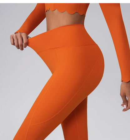 Women Yoga Leggings Hips Lifting Gym Leggings V Waist Sport Pants High Waist Fitness Leggings Workout Running Pants Tight