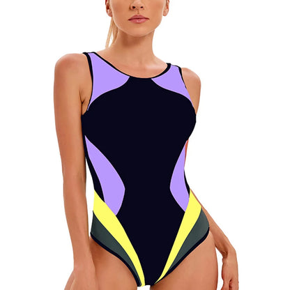 Athletic One Piece Swimsuit  U Back Swimwear for Training, Sports, and Fitness