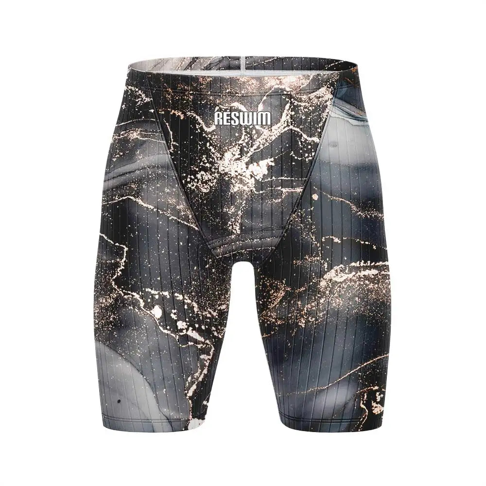 Men's Swim Jammer Swimsuit Racing Shorts Athletic Training Swimwear Swimming Trunks Beach Tights Shorts Lycra Bathing Suit