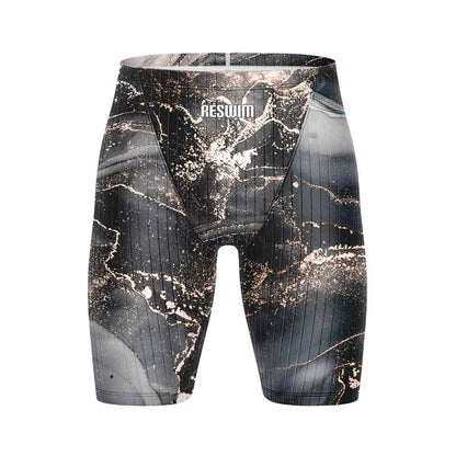 Men's Swim Jammer Swimsuit Racing Shorts Athletic Training Swimwear Swimming Trunks Beach Tights Shorts Lycra Bathing Suit