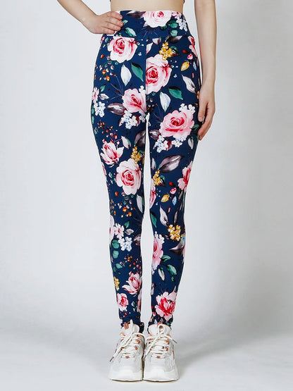 Women's  High Waist Leggings Sportwear Workout Women Jeggings Elastic Pants Leopard Summer Printed Stripe Fitness Leggins