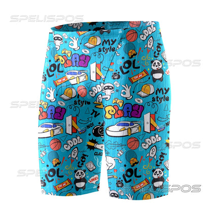 SPELISPOS Summer Men Swimming Trunk Swimwear Beach Swim Sport Short Briefs Elastic Surfing Swimsuit Training Flat Pants Diving