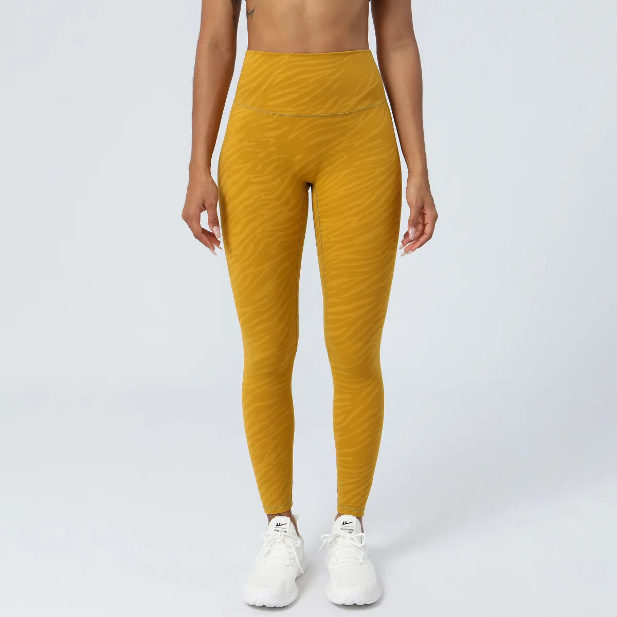 Women High Waist Yoga Pants Buttery Soft Zebra Stripe Printed Sports Leggings Breathable Workout Running Tights Sportswear