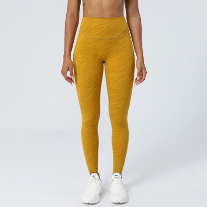 Women High Waist Yoga Pants Buttery Soft Zebra Stripe Printed Sports Leggings Breathable Workout Running Tights Sportswear