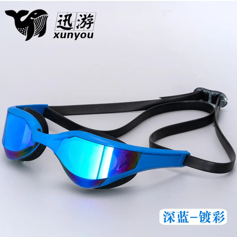 High-end Comfort Racing Color-Plated Swimming Goggles Adult Universal Waterproof and Anti-fog Pool Swimming Diving Goggles