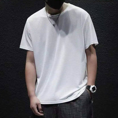 Plus Size 10XL 150KG summer Men sports Quick dry tshirts Short sleeve hole Breathable out door tees large size elasticity tops