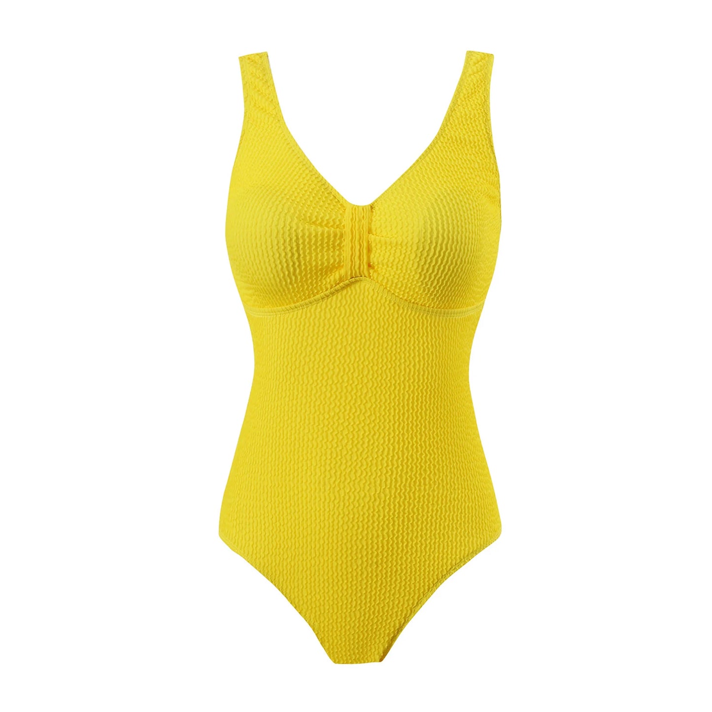 Womens One Piece Swimsuit Swim Leotard Sleeveless Low U Back Soft Cup Textured Monokini Bathing Suit for Beach Tropical Travel