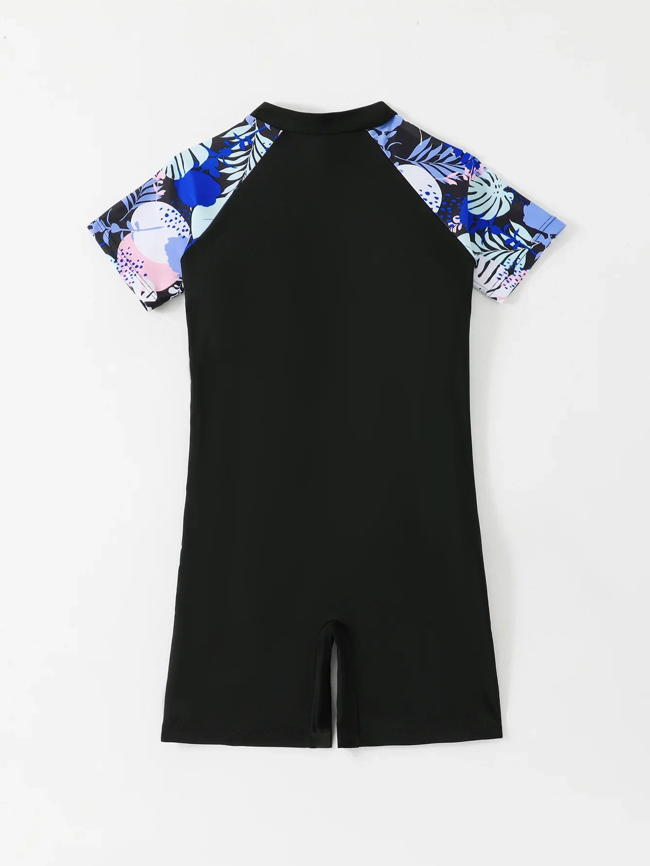 Kids Girls One Piece Swimsuit Short Sleeve Swimwear Boyleg Sports Rash guard Shorty Children Surfing Suits 7-12 Years Jumpsuit