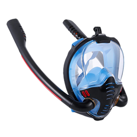 Double Tube Snorkeling Mask Scuba Spearfishing Full Face Anti-Fog Diving Goggles Panoramic Wide View Air Supply For Swimming