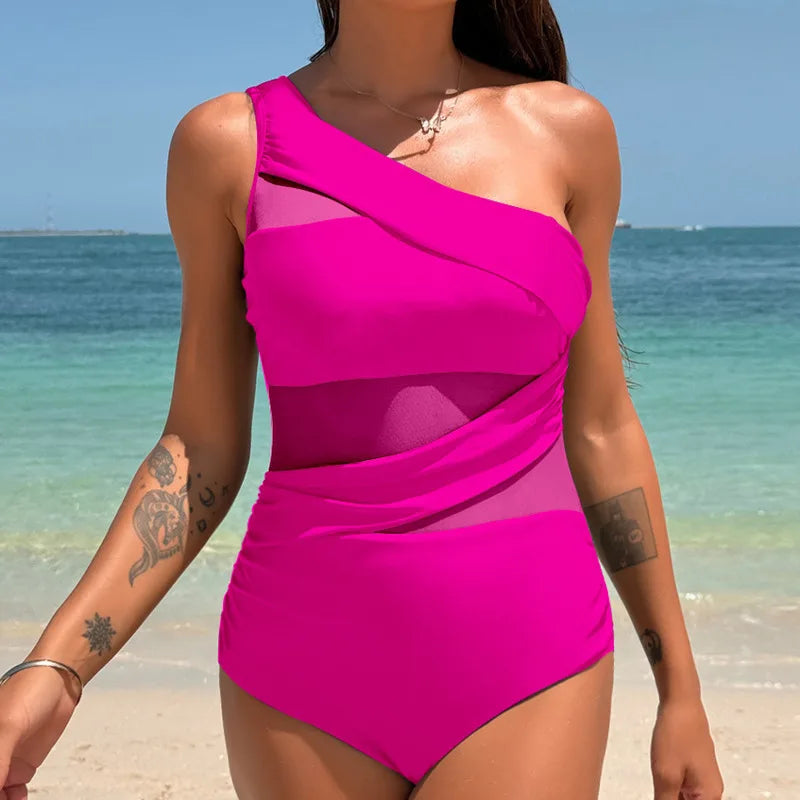Black One-Piece Large Swimsuits Closed Plus Size Swimwear Body Bathing Suits Female Pool Beach Women's Swimming Suit