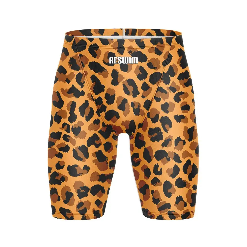 Summer Men's Printing Swim Jammer Shorts Athletic Training Swimsuit Beach Swimming Trunks Swimwear Lycra Tights Surfing Shorts