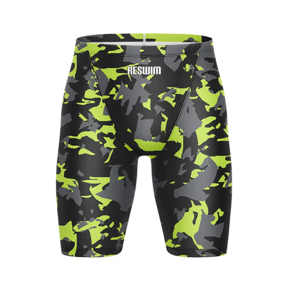 Men's Swim Jammer Swimsuit Short Athletic Training Pants Beach Tights Shorts Swimming Trunks Swimwear Surfing Diving Shorts