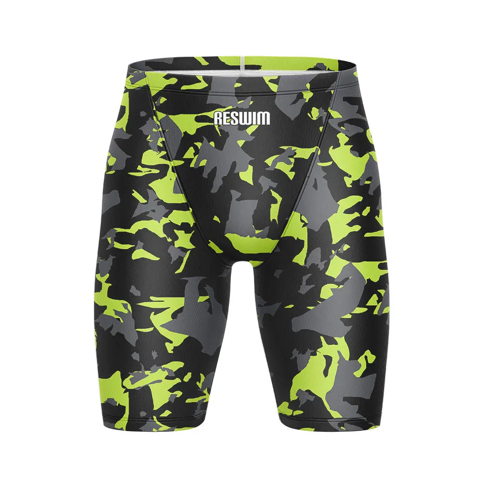Men's Print Swim Jammer Training Sports Beach Diving Surfing Pants Tights Shorts Swimming Trunks Summer Quick Dry Swimsuit