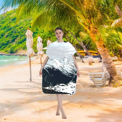 Surfing Diving Summer Surf Poncho Men Women Microfiber Fabric Quick-Dry Robe With Hood Unisex Outdoor Swim Towel Warmer