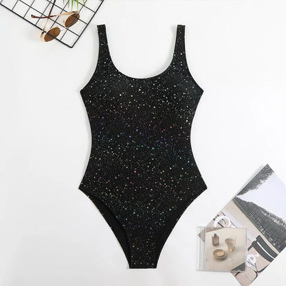 Mermaid Scales Print Bodysuit One Piece Swimsuit Women Swimwear Racing Sports Bathing Suit Woman Monokini Beach Wear