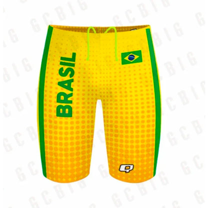 Men's Performance Jammers Swimsuit Swimming Trunks Professional Training Swimwear Sports Surfing Short