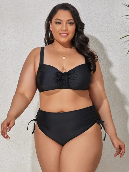High Waist Leopard Bikini Set Plus Size Swimwear for Women Swimsuit Beachwear Bathing Suit Thong