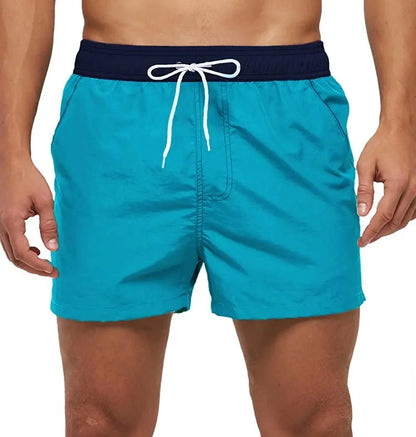 Men Summer Swim Shorts Swimwear Trunks Swimsuits Quickly Dry Surf Beach Board Elastic Waist Swim Pants Surfing Shorts with Mesh