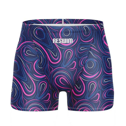 Men's Swim Jammers Swimsuit Surf Trunks Beach Tights Shorts Summer Quick Dry Lycra Surf Swimming Pants Gym Jammer Swimwear